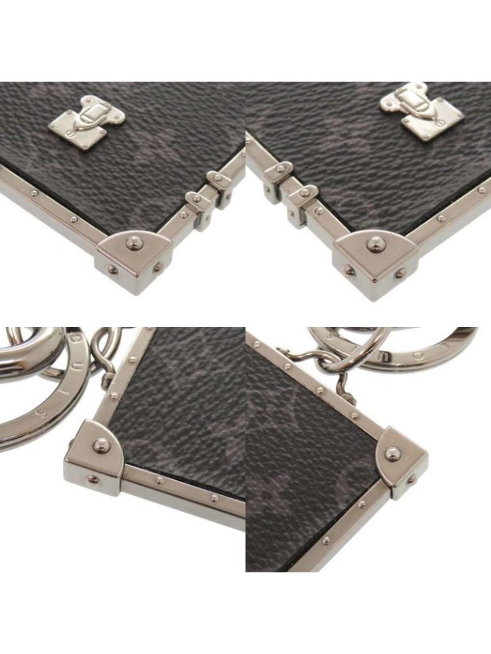 Louis Vuitton Porte Cles Mini Trunk Monogram Eclipse Metal Black - Picture 9 of 9